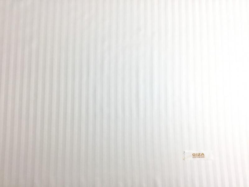 【GIZA】ホワイト/シャドーストライプ/120番手双糸