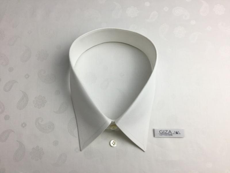 【GIZA】ホワイト/ペイズリー/光沢ジャガード