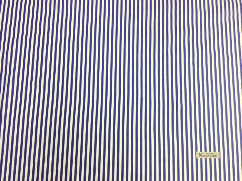 【精紡交撚】ホワイト×ブルー/ロンドンストライプ