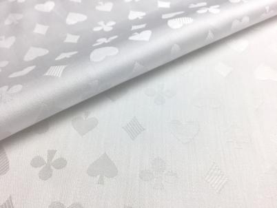 【GIZA】ホワイト/トランプ/光沢ジャガード